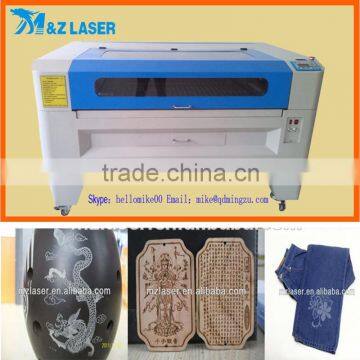 60-150W Low Price laser engraving machine for denim leather label jeans wood advertising gift packaging