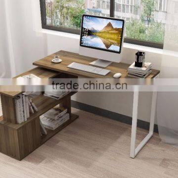 Rotate Living Room Furniture Simple Computer Desk With Bokshelf photo-5
