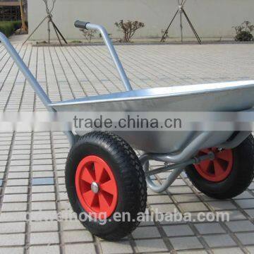 WB6418 Factory outlet Metal tray Double wheel Quality Wheelbarrow