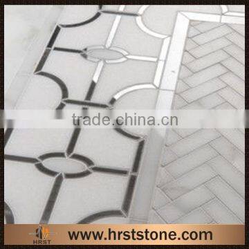 Italian marble water jet mosaic for hotel project