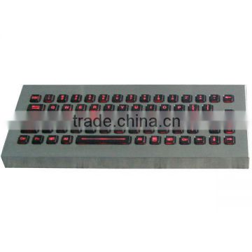 Stand vandal proof military keyboard with adjustable industrial backlight