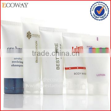 Cheap disposable white hotel body lotion tube with flip cap