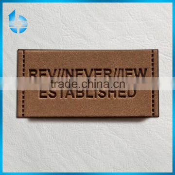 Custom imitation leather brand label hangtag for travelling backpack bags