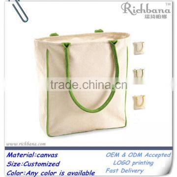 cotton canvas tote bag long handle