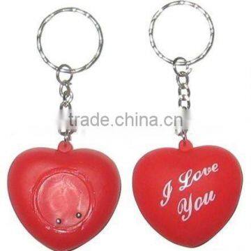 led heart flashing keychain