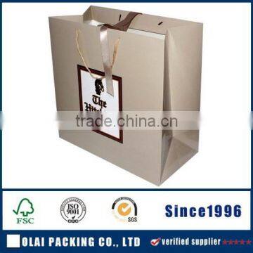 custom silver laminated paper hand bag factory