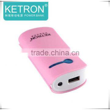 portable Li-ion rohs mobile power bank 5600mah with LED lighting