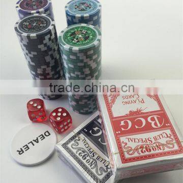 200 Pcs Clay Cosmetics Casino Poker Chip Set With Aluminun Metal Case Roulette Chips Set photo-4