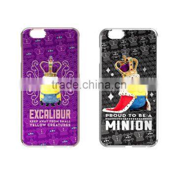 Minions cell phone case for iphone6/6s/6plus/6s plus with shinning diamondd