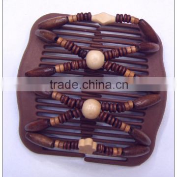 Fashion Headpiece Twin Hair Combs , Magic Wood Hair Comb For Girls-BBF08101