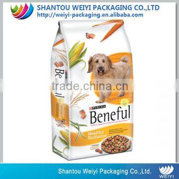 Stand up dog/cat/fish animal feed packaging bag plastic pet food bag with ziplock