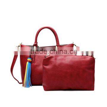 Stylish New Designer Ladies Handbag Genuine Leather Shoulder Handbag With Tassels