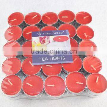 50PCS/SET unscented colored 13g tealight candle in Alu cup