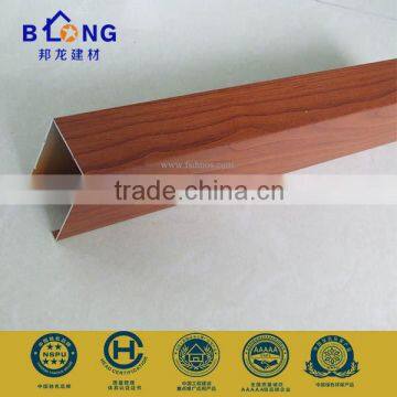 80MM Height Waterproof Wood Grain Suspended Slat Ceiling panel U aluminum Screen Ceiling