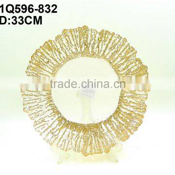 13 Inch Wholesale Charger Plates in Color Painted by Spinning in Cheap Price photo-5