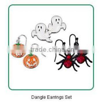 Fashion metal Halloween series Dangle earrings jewelry set ,Customized Colors or LOGO and OEM design accept