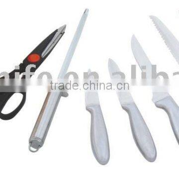 Stainless Steel Knife Set -8Pcs With Wooden Block