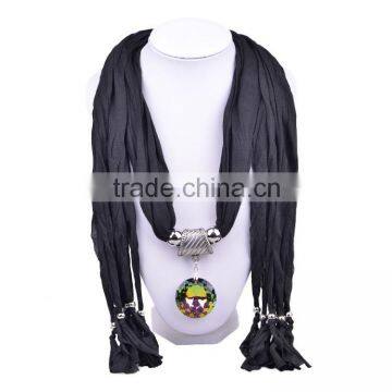 2016 Hot Sale Retail/wholesale 10 Different Colors Cotton Colorful Round Pendant Women Winter Scarf Necklace (SC150063) photo-5