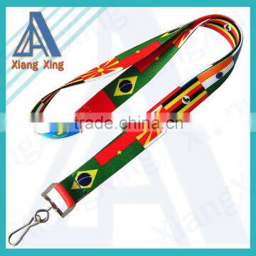 High quality ID card holder country flag printed custom cheap lanyard