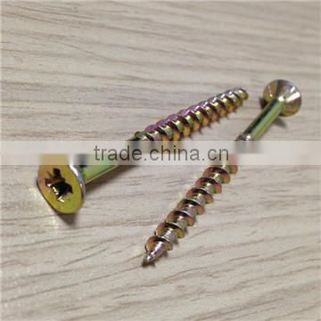 Yellow color self tapping screw