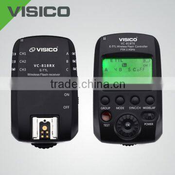 VISICO Wireless TTL HSS 1/8000S Flash Trigger and remotel controller for Canon Camera and studio flash speedlite