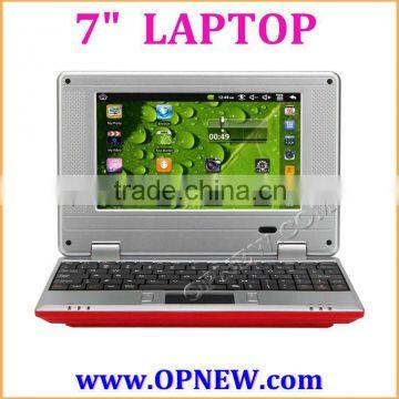 CHEAP 7" Dual Core Android 4.4 LAPTOP computer Netbook Notebook PC Ebook with WM8880 cpu Camera OPNEW 6 Colors in STOCK now