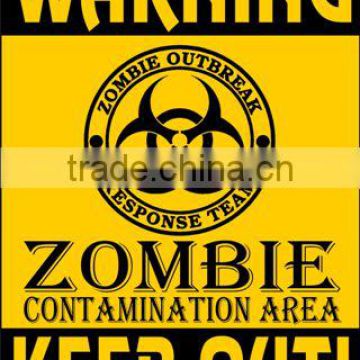 Zombie Contamination Area Warning Sign