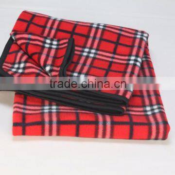 Multi-Purpose Travel Home Polyester Plaid Fleece Blanket
