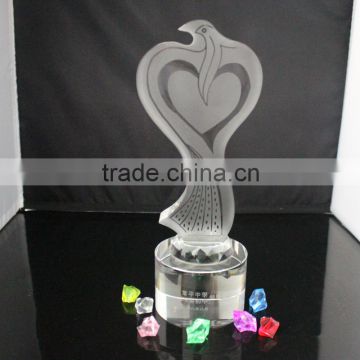 promotional crystal Eagle Glass Base Trophy