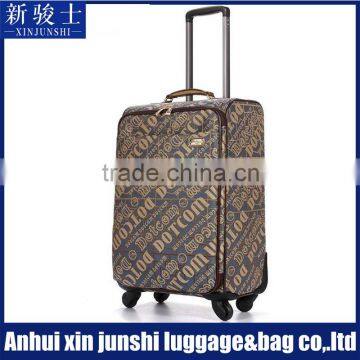 Best-Sale Trip Suitcase Printed Travel Trolley Luggage Bags Canvas Luggage Trolley