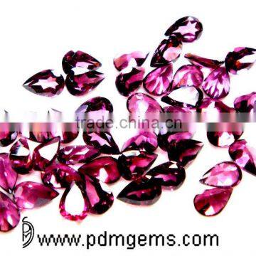 Gems Top Quality Rhodolite Garnet Pear Faceted Lot