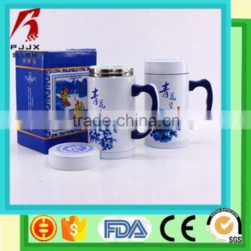 Hot sale 2016 blue and white porcelain ceramic beer mug