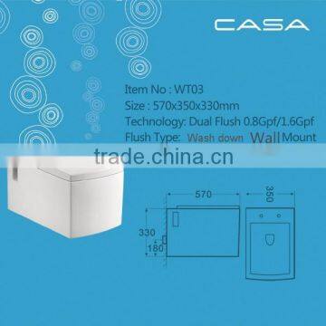Concealed cistern installed toilet square wall hung water closet                        
                                                Quality Choice