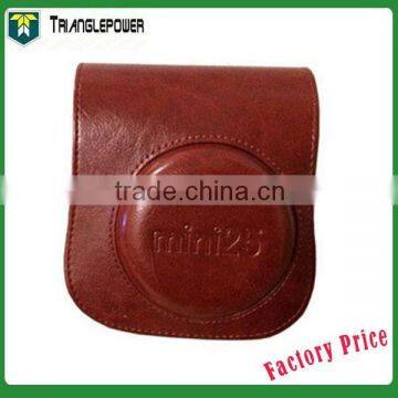 Hot Selling Coffee PU Leather Case Bag For Fujifilm Instax Mini 25