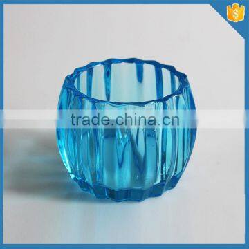 decorative blue glass candle holders wholesale