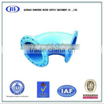 double flanged bend,ductile iron double flange bend/elbow,ductile iron 90 deg double flanged bend