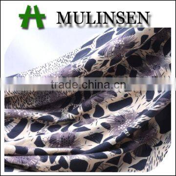 Mulinsen textile knitted printed spandex poly suede fabric