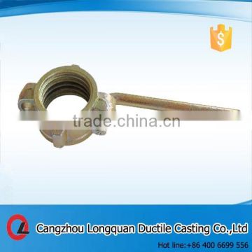 Galvanized steel shoring prop nut/scaffolding nut with handle