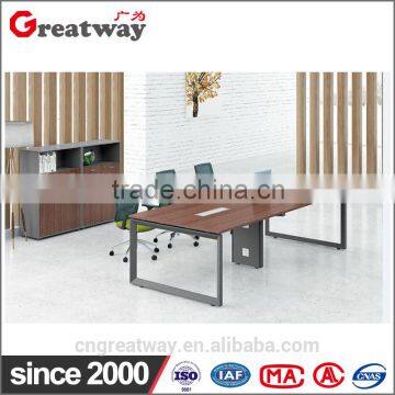 heated executive desk office table design wood veneer with fixed pedestal(QE-26)