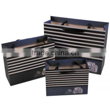 I Love Smile Stripe Paper Shopping Bag