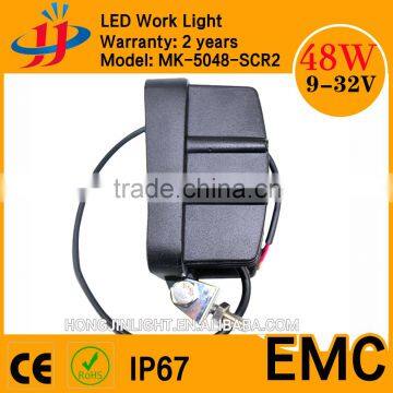High Quality Super Bright 48 Watt Working Led Lights 12v Offroad IP67 Waterproof Led Headlight