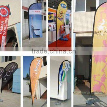 Advertising flying beach flag/ outdoor swooper flag/ feather flag