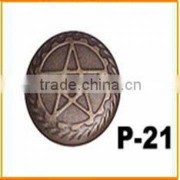 Press Snap Fastener Cap Embossed P-21