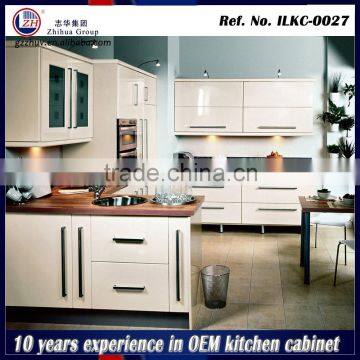 Modern high gloss kitchen cabinet laminated kitchen cabinet design hotel kitchen