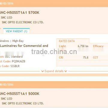 5 Years Warranty 50W UL DLC List IP65 With Cool White Temperature Led Linear High Bay Light for North American Market photo-4