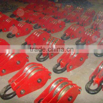 Drop Forged Hardware Alloy Steel/carbon Steel Lifting Hoist Three Wheel Close Ring/hook/link Type Lifting Hoist Pulley Block photo-3