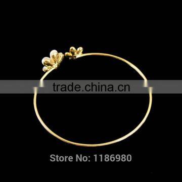 Fashion Women Bracelet Flower Crystal Gold Plated Cuff Bangle Charm Jewelry Gift photo-3
