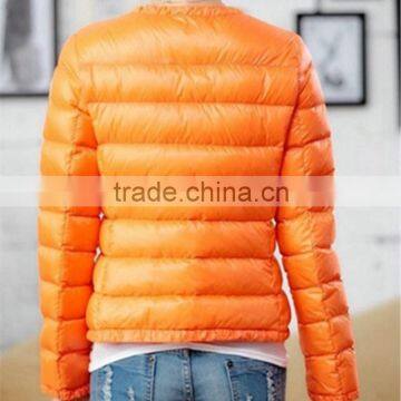 2016 Fashion Famous Brand Womens Lightweight Orange Duck Down Jacket photo-2