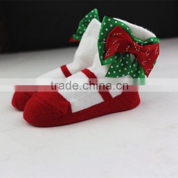 New design cotton custom bowknot cotton baby socks