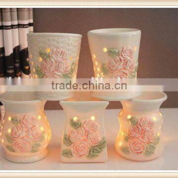 wholesale ceramic rose oil burner for Valentine's day